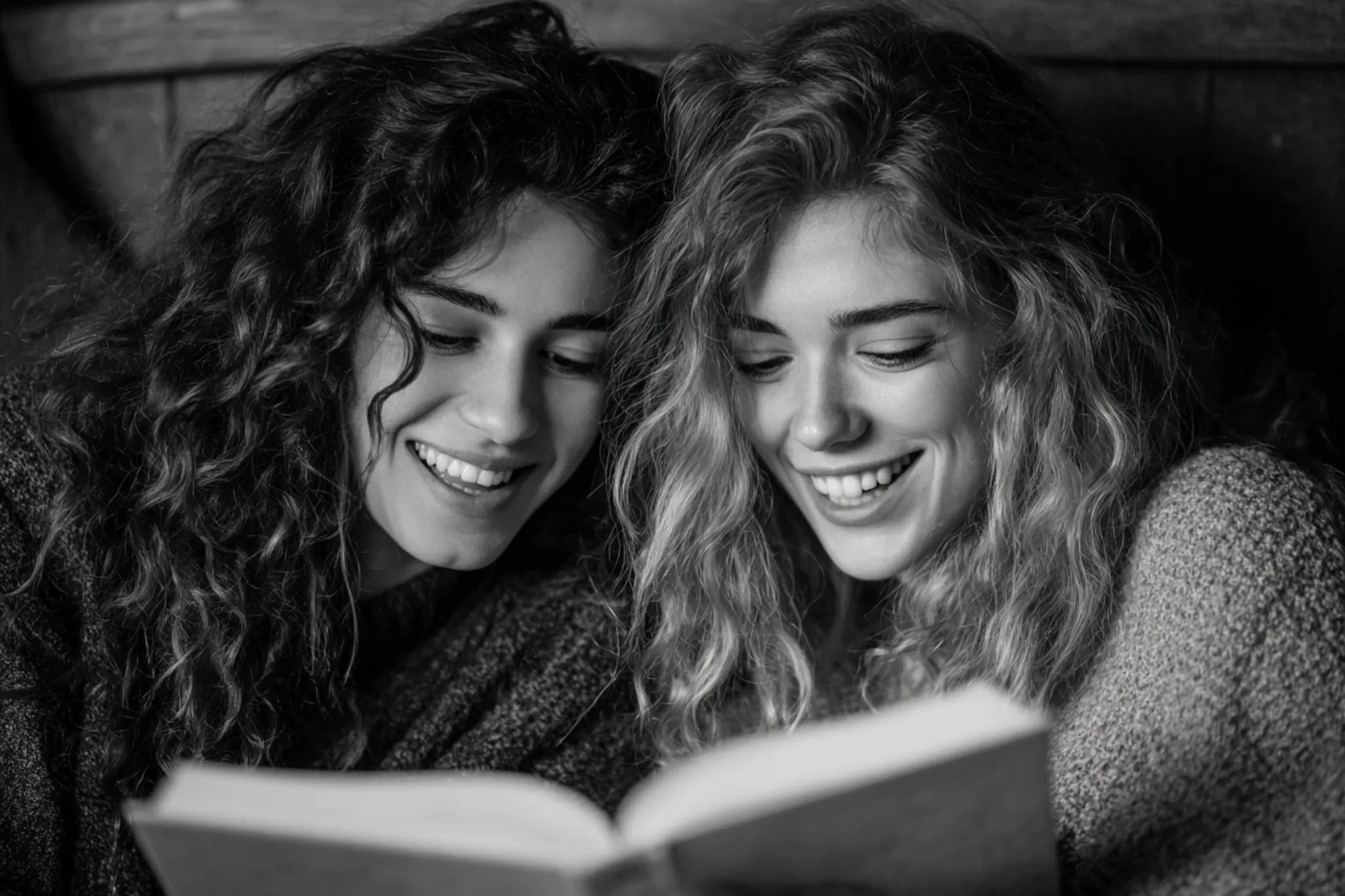 dos personas leyendo